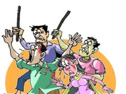 Security personnel and youths clashed in
